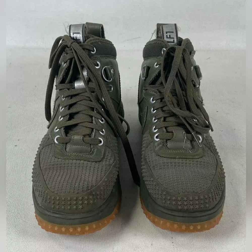Nike Lunar Force 1 Duckboot Olive Green Gum Watershield Sneakers Men Size 8